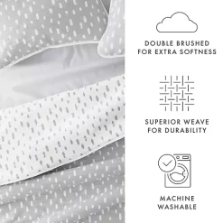 Gray Dotted Reversible 2-pc. Twin Quilt Set