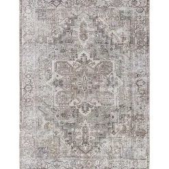 Gray Faded Embrace Washable Area Rug, 6x9