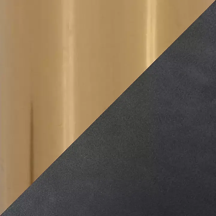 Gray Faux Leather & Gold Marshall Office Chair