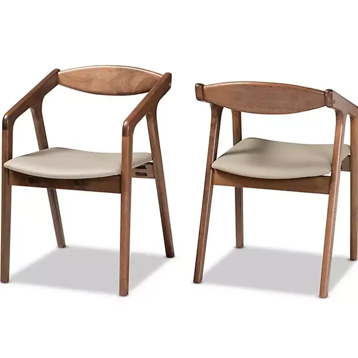 Gray Faux Leather Harland Dining Chairs, Set of 2