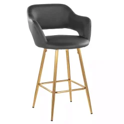 Gray Faux Leather Marge Counter Stools, Set of 2