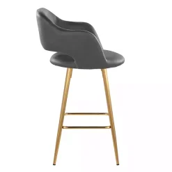 Gray Faux Leather Marge Counter Stools, Set of 2