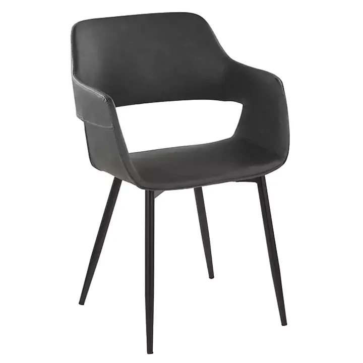 Gray Faux Leather Marge Dining Chairs, Set of 2