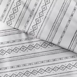 Gray Geometric 2-Pc. Twin Duvet Cover Set