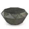 Gray Hand-Stamped Iron Octagonal Coffee Table