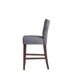 Gray Harrison Tufted Counter Stool
