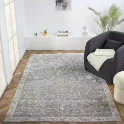 Gray Ivory Area Rug, 7x9