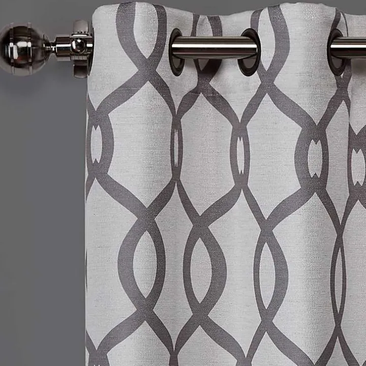 Gray Kenzie Curtain Panel Set, 96 in