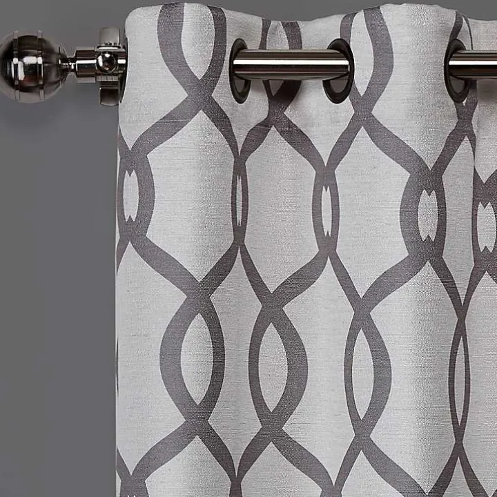 Gray Kenzie Curtain Panel Set, 108 in.