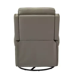 Gray Leather Swivel Rocker Recliner