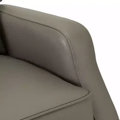 Gray Leather Swivel Rocker Recliner