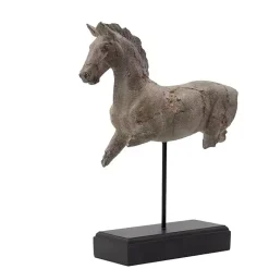 Gray Legless Horse Statue