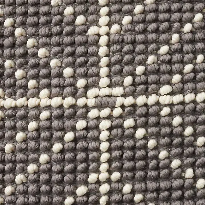 Gray Looped Snowflake Pillow