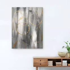 Gray Matter Abstract Canvas Art Print