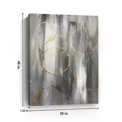 Gray Matter Abstract Canvas Art Print