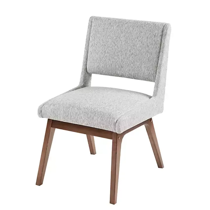 Gray Mid-Century Modern Dining Chairs, Set of 2