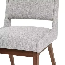 Gray Mid-Century Modern Dining Chairs, Set of 2