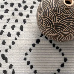 Gray Millie Dotted Trellis Area Rug, 9x12