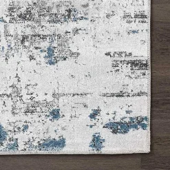 Gray Modern Abstract Washable Area Rug, 3x5