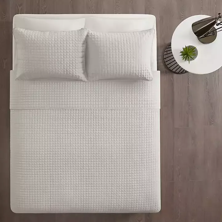 Gray Nash 3-pc. Reversible King Coverlet Set
