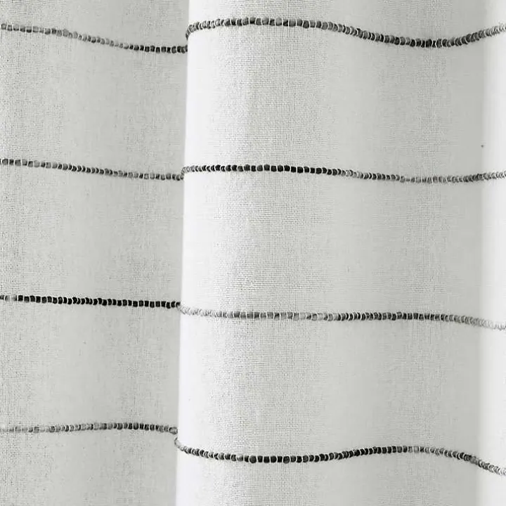 Gray Ombre Stripe Curtain Panel Set, 84 in.