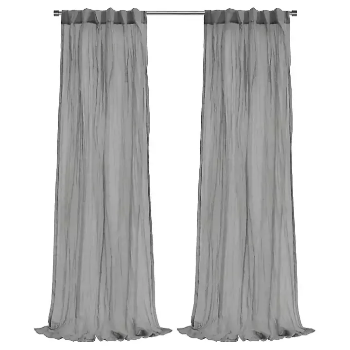 Gray Paloma Curtain Panel, 84 in.