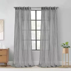 Gray Paloma Curtain Panel, 108 in.
