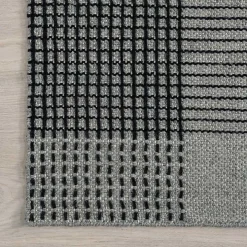 Gray Plaid Emily Henderson x RugsUSA Area Rug, 4x6