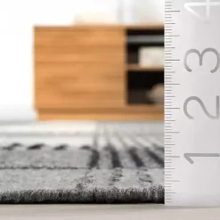 Gray Plaid Emily Henderson x RugsUSA Area Rug, 6x9