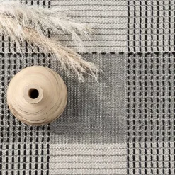 Gray Plaid Emily Henderson x RugsUSA Area Rug, 5x8