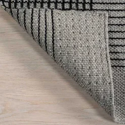 Gray Plaid Emily Henderson x RugsUSA Area Rug, 5x8