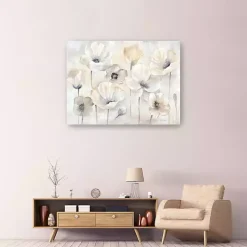 Gray Poppy Garden Landscape Canvas Art Print