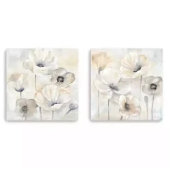 Gray Poppy Garden 2-pc. Canvas Art Set, 40x40 in.