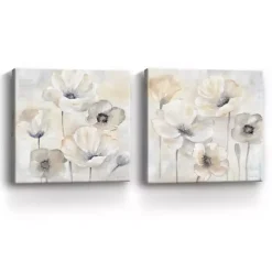 Gray Poppy Garden 2-pc. Canvas Art Set, 40x40 in.