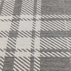 Gray Priya Plaid Indoor/Outdoor Area Rug, 5x7