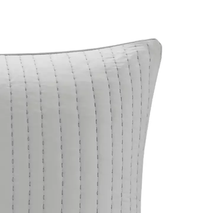 Gray Quilted Euro Sham