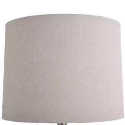 Gray Ribbed Ceramic Table Lamp