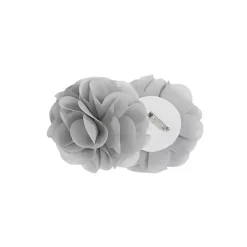 Gray Rosette Tab Top Curtain Panel, 84 in.