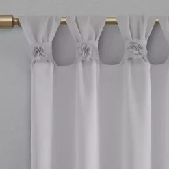 Gray Rosette Tab Top Curtain Panel, 95 in.
