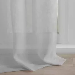 Gray Rosette Tab Top Curtain Panel, 95 in.