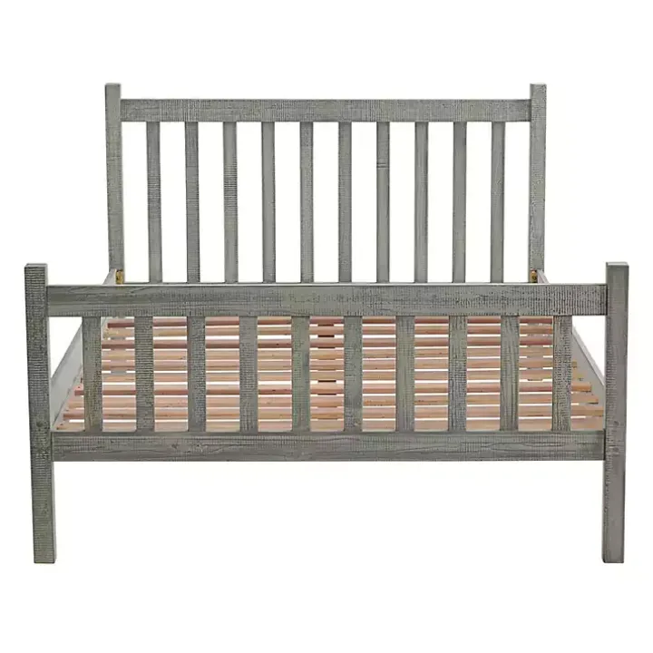 Gray Rustic Spindleback Full Bed Frame