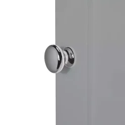 Gray Single Door 3-Drawer Cabinet