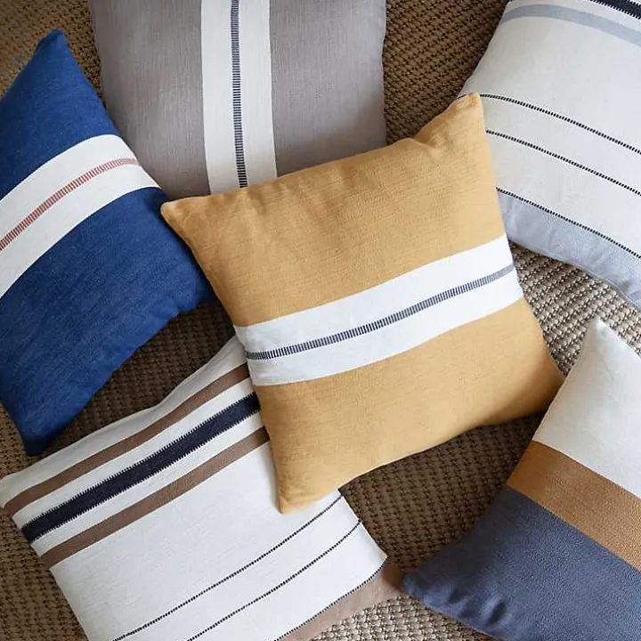 Gray Single Stripe Pillow