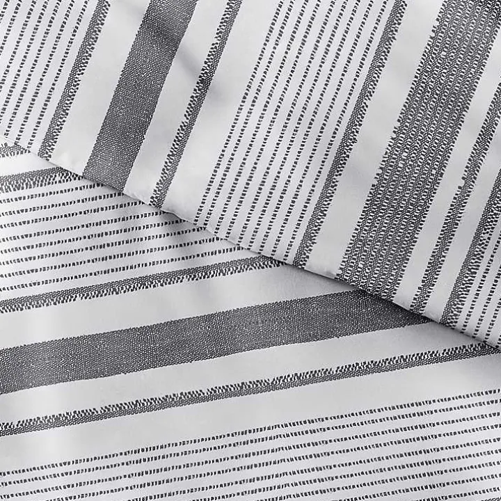 Gray Soft Striped 3-pc. Queen Duvet Cover Set