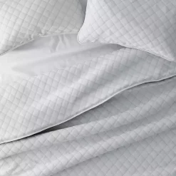 Gray Stitched Diamond 2-pc. Twin Quilt Set