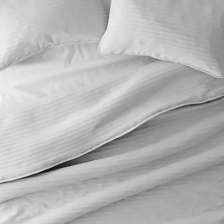 Gray Stitched Stripes 3-pc. Queen Quilt Set
