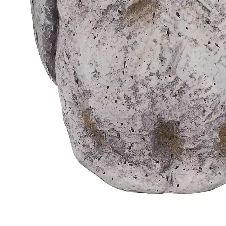 Gray Stone Owl Statue