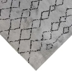 Gray Striped Diamond Area Rug, 5x8