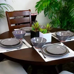 Gray Terracotta 12-pc. Dinnerware Set