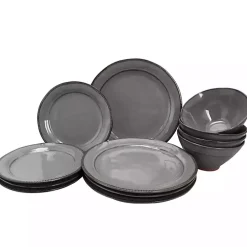 Gray Terracotta 12-pc. Dinnerware Set